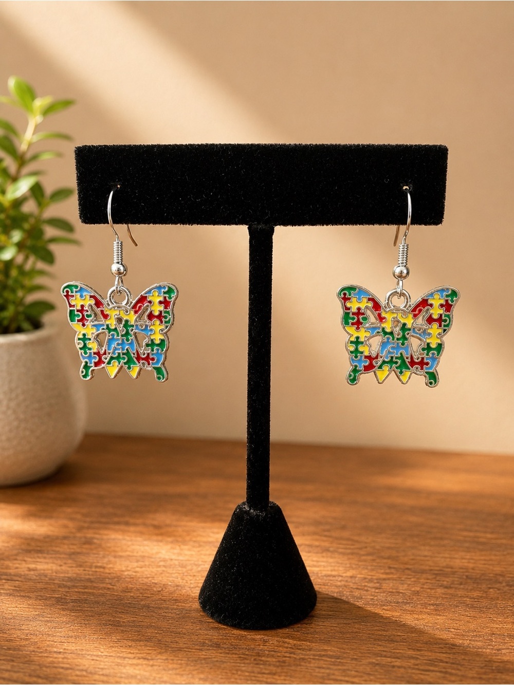 Autism Awareness Handcrafted Earrings